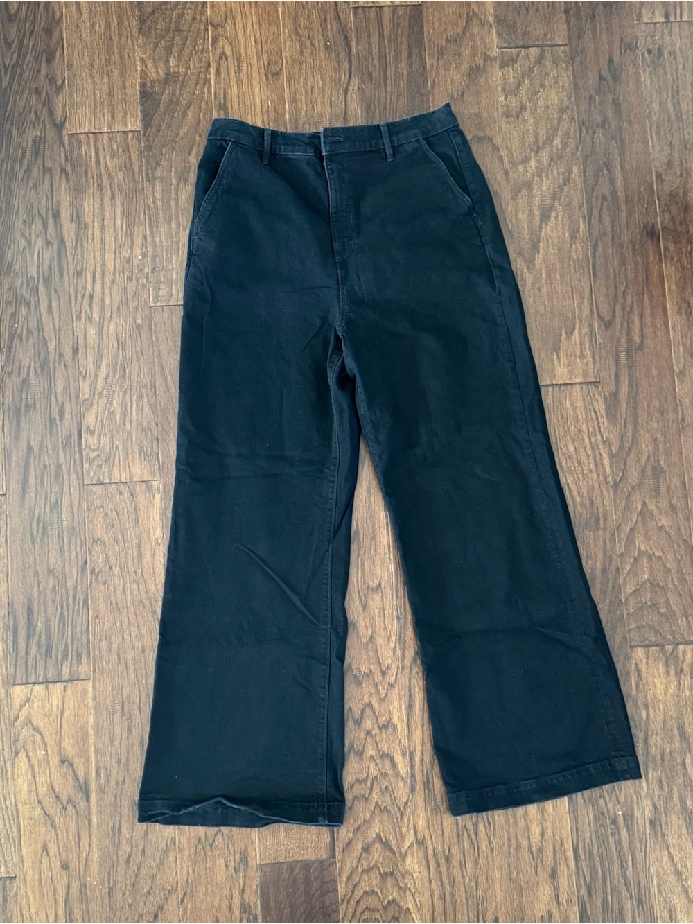 Ann Taylor Black Wide Leg jeans Size 14